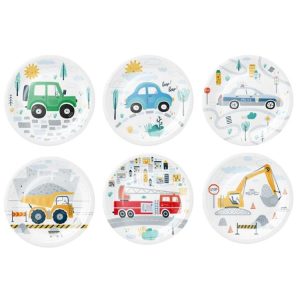 Autot ja ajoneuvot Pahvilautaset 6-pack